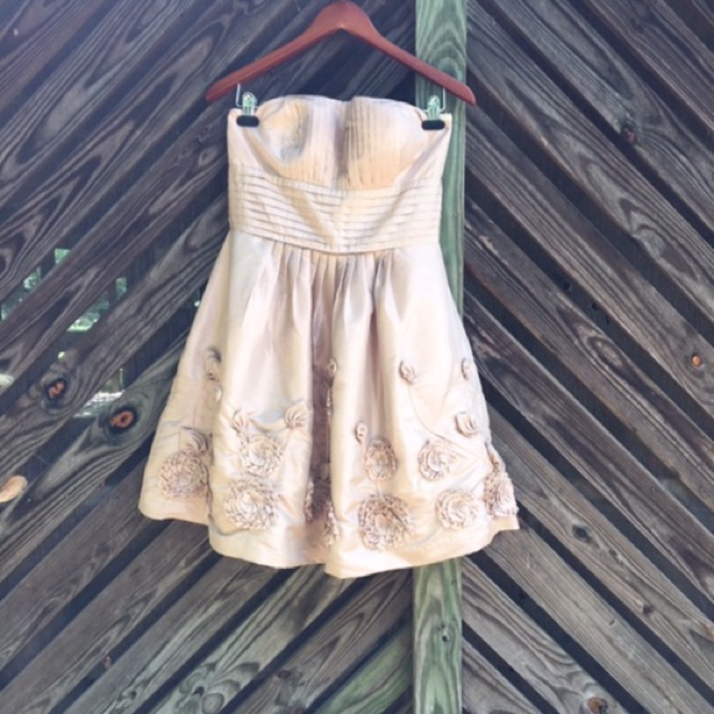 Bill levkoff champagne prom dress